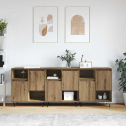 Bufet 3 pcs Dąb rzemieślniczy 60 x 35 x 70 cm