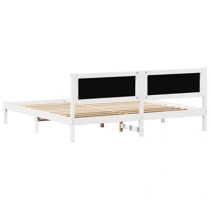 Ramka łóżka Jasnoszary 200 x 200 cm Lite drewno sosnowe