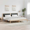 Ramka łóżka Ciemnoszary 200 x 200 cm Lite drewno sosnowe