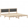 Ramka łóżka Ciemnoszary 200 x 200 cm Lite drewno sosnowe