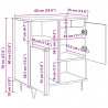 Bufet 3 pcs Czarny Dąb 60 x 35 x 70 cm