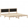 Ramka łóżka Czarny 200 x 200 cm Lite drewno sosnowe
