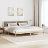 Ramka łóżka Ciemnoszary 200 x 200 cm Lite drewno sosnowe