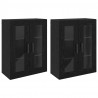 Szafki montowane na ścianie 2 pcs Czarny dąb 69,5 x 34 x 90 cm
