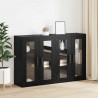 Szafki montowane na ścianie 2 pcs Czarny dąb 69,5 x 34 x 90 cm