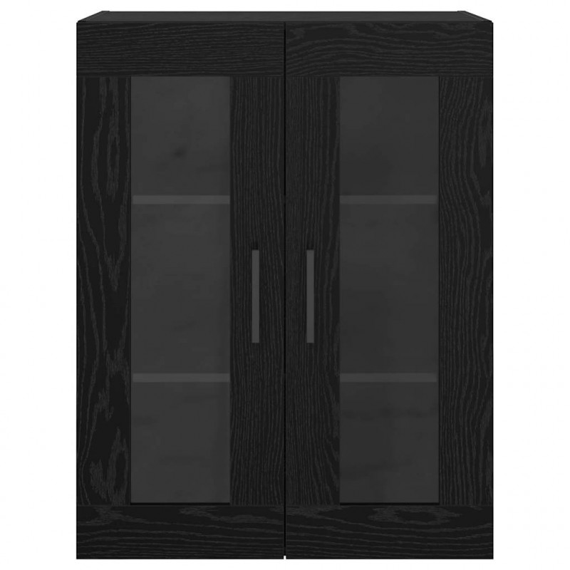 Szafki montowane na ścianie 2 pcs Czarny dąb 69,5 x 34 x 90 cm