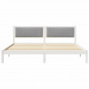 Ramka łóżka Jasnoszary 200 x 200 cm Lite drewno sosnowe