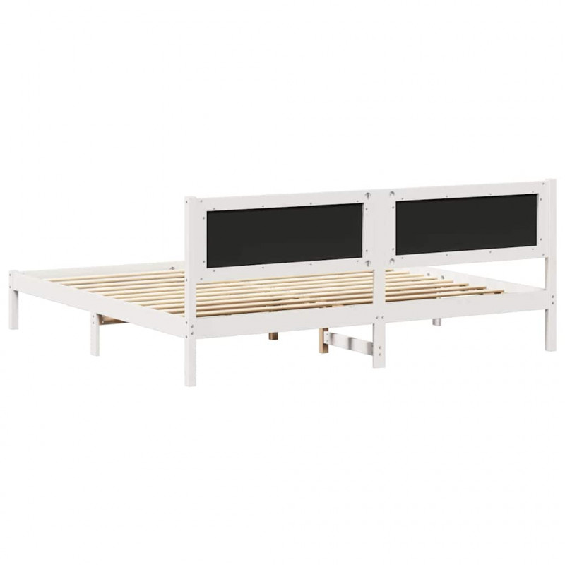 Ramka łóżka Jasnoszary 200 x 200 cm Lite drewno sosnowe