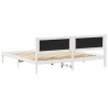 Ramka łóżka Jasnoszary 200 x 200 cm Lite drewno sosnowe