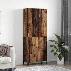 Highboard 2 pcs Stare drewno Materiał drewnopochodny