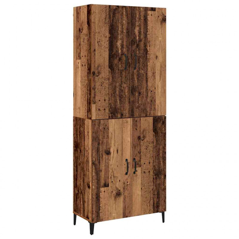 Highboard 2 pcs Stare drewno Materiał drewnopochodny
