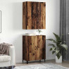 Highboard 2 pcs Stare drewno Materiał drewnopochodny