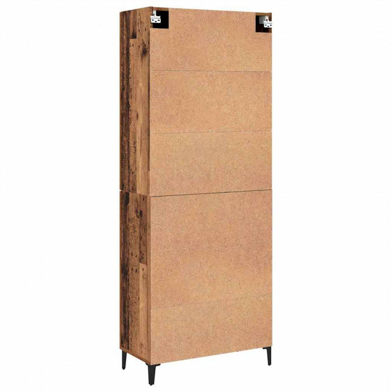 Highboard 2 pcs Stare drewno Materiał drewnopochodny