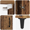 Highboard 2 pcs Stare drewno Materiał drewnopochodny