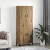 Highboard 2 pcs Dąb rzemieślniczy Materiał drewnopochodny