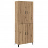 Highboard 2 pcs Dąb rzemieślniczy Materiał drewnopochodny