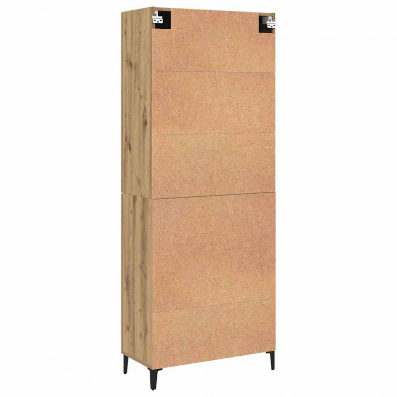 Highboard 2 pcs Dąb rzemieślniczy Materiał drewnopochodny