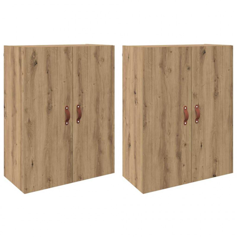 Szafka ścienna 2 pcs Dąb rzemieślniczy 69,5 x 34 x 90 cm