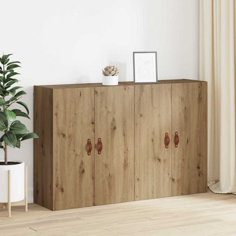 Szafka ścienna 2 pcs Dąb rzemieślniczy 69,5 x 34 x 90 cm