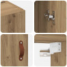 Szafka ścienna 2 pcs Dąb rzemieślniczy 69,5 x 34 x 90 cm