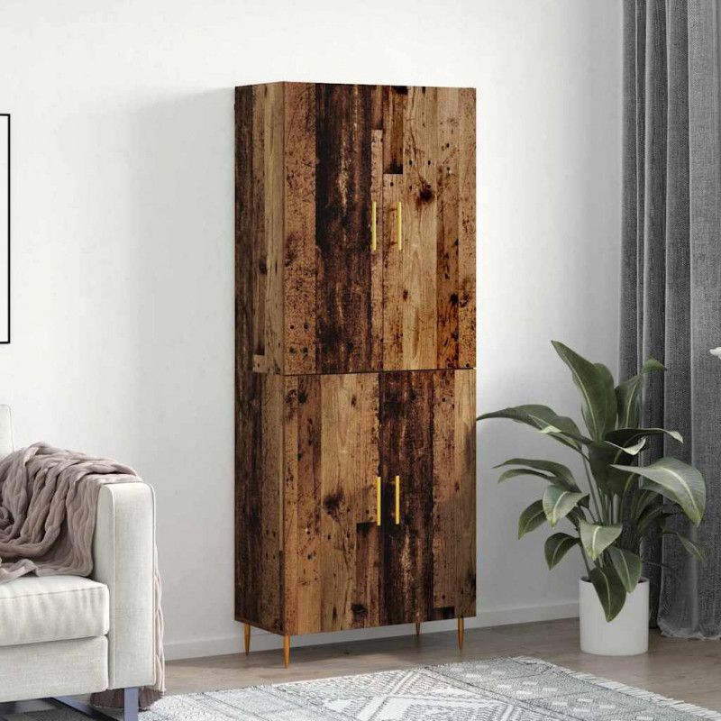 Highboard Montowane na ścianie Stare drewno 69,5 x 34 x 180 cm