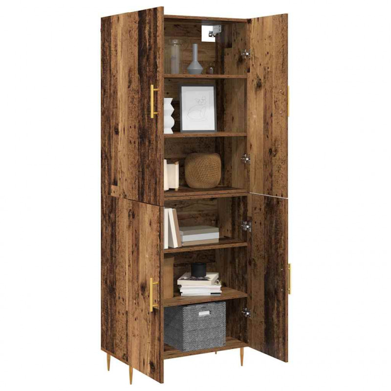 Highboard Montowane na ścianie Stare drewno 69,5 x 34 x 180 cm