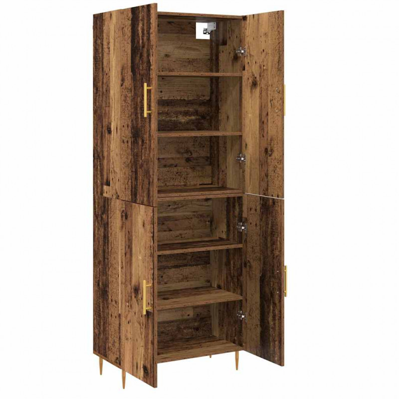 Highboard Montowane na ścianie Stare drewno 69,5 x 34 x 180 cm