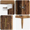 Highboard Montowane na ścianie Stare drewno 69,5 x 34 x 180 cm