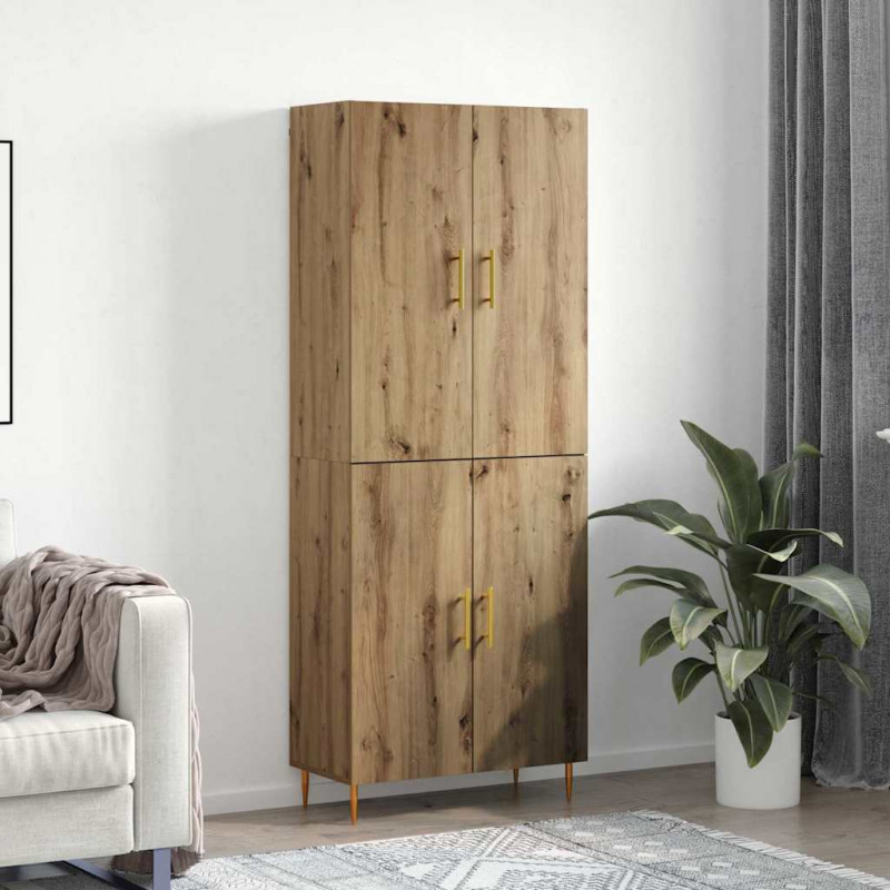 Highboard Montowane na ścianie dąb artisan 69,5 x 34 x 180 cm