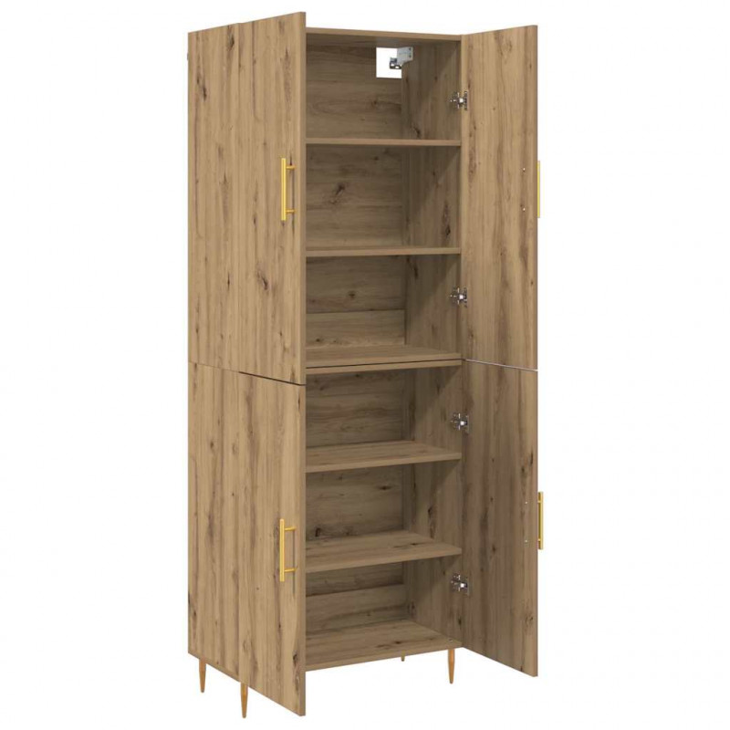Highboard Montowane na ścianie dąb artisan 69,5 x 34 x 180 cm