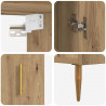 Highboard Montowane na ścianie dąb artisan 69,5 x 34 x 180 cm