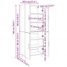 Highboard Montowane na ścianie dąb artisan 69,5 x 34 x 180 cm