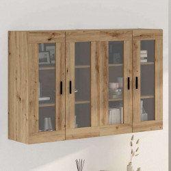 Szafki montowane na ścianie 2 pcs dąb artisan 69,5 x 34 x 90 cm