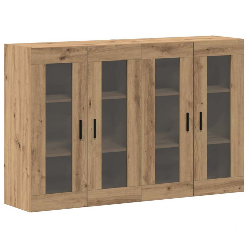 Szafki montowane na ścianie 2 pcs dąb artisan 69,5 x 34 x 90 cm