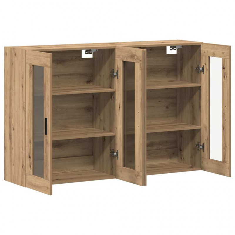 Szafki montowane na ścianie 2 pcs dąb artisan 69,5 x 34 x 90 cm
