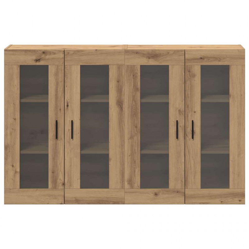 Szafki montowane na ścianie 2 pcs dąb artisan 69,5 x 34 x 90 cm