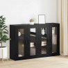 Szafki montowane na ścianie 2 pcs Czarny dąb 69,5 x 34 x 90 cm