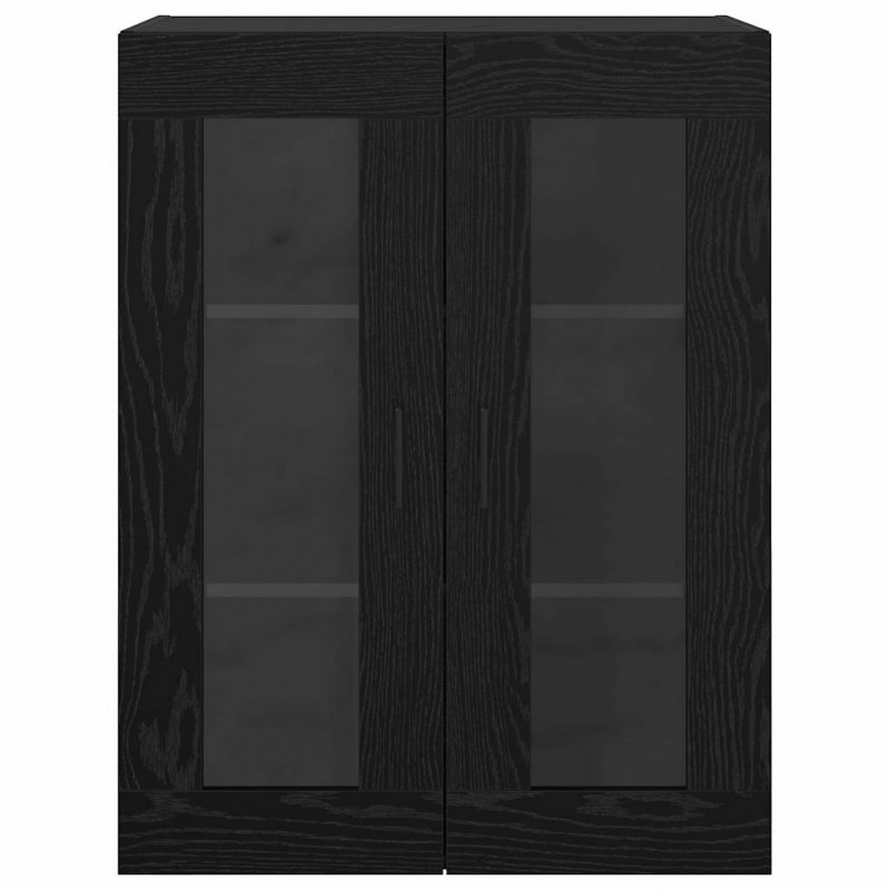 Szafki montowane na ścianie 2 pcs Czarny dąb 69,5 x 34 x 90 cm