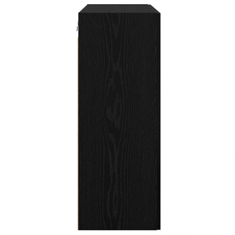 Szafki montowane na ścianie 2 pcs Czarny dąb 69,5 x 34 x 90 cm