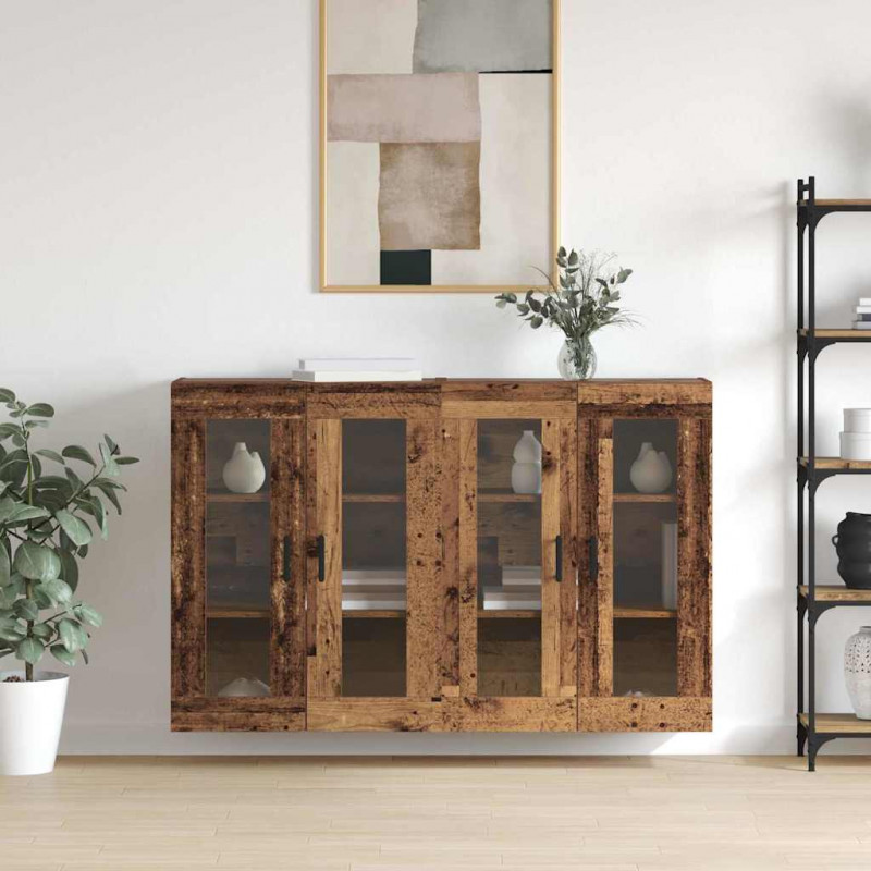 Szafki montowane na ścianie 2 pcs Stare drewno