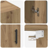 Szafki montowane na ścianie 2 pcs dąb artisan 69,5 x 34 x 90 cm