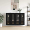 Szafki montowane na ścianie 2 pcs Czarny dąb 69,5 x 34 x 90 cm