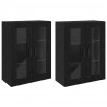 Szafki montowane na ścianie 2 pcs Czarny dąb 69,5 x 34 x 90 cm