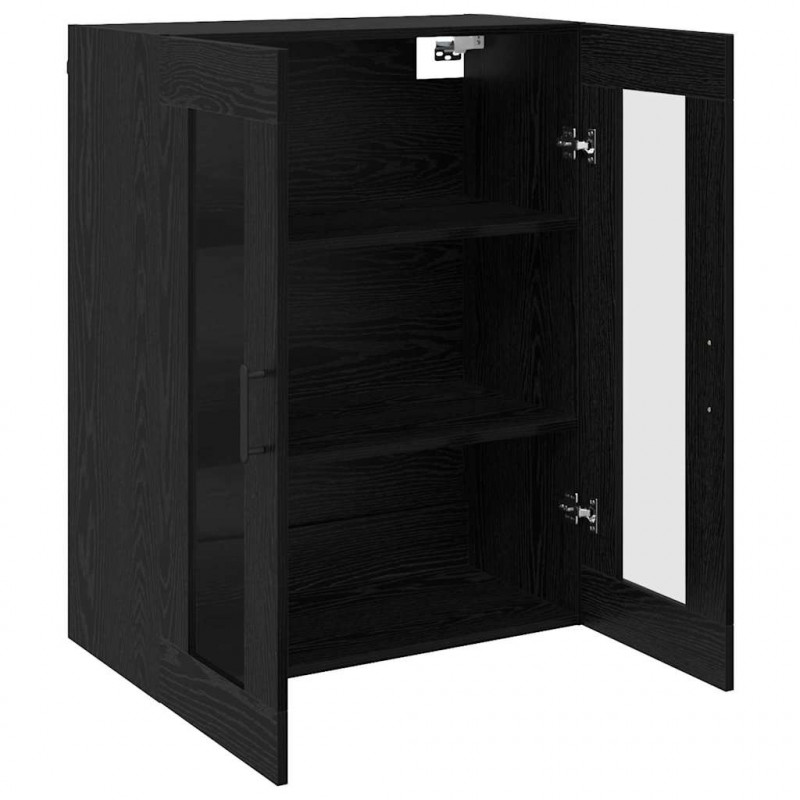 Szafki montowane na ścianie 2 pcs Czarny dąb 69,5 x 34 x 90 cm