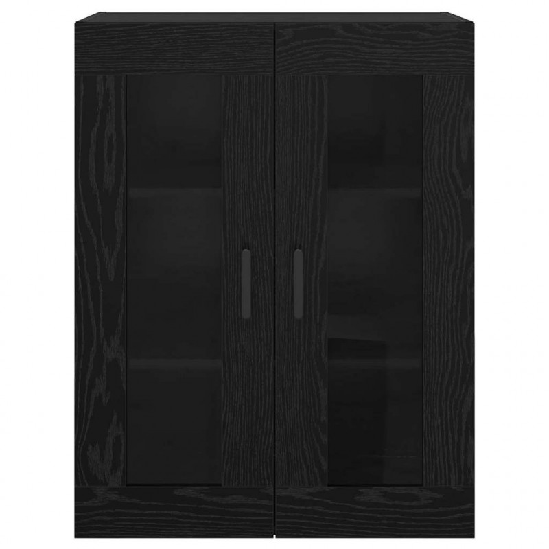 Szafki montowane na ścianie 2 pcs Czarny dąb 69,5 x 34 x 90 cm