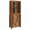 Highboard 2 pcs Stare drewno Materiał drewnopochodny