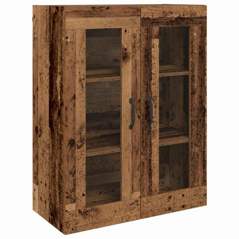 Highboard 2 pcs Stare drewno Materiał drewnopochodny