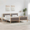 Ramka łóżka Ciemnoszary 200 x 200 cm Lite drewno sosnowe