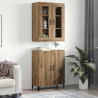 Highboard 2 pcs Dąb rzemieślniczy Materiał drewnopochodny