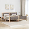 Ramka łóżka Ciemnoszary 200 x 200 cm Lite drewno sosnowe